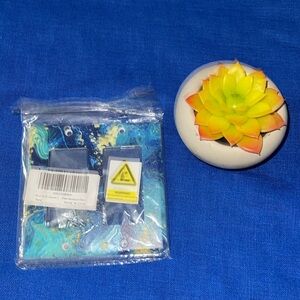 Marble Blue Abstract Decorative Double Rocker/Decora Light Switch Cover Electr.